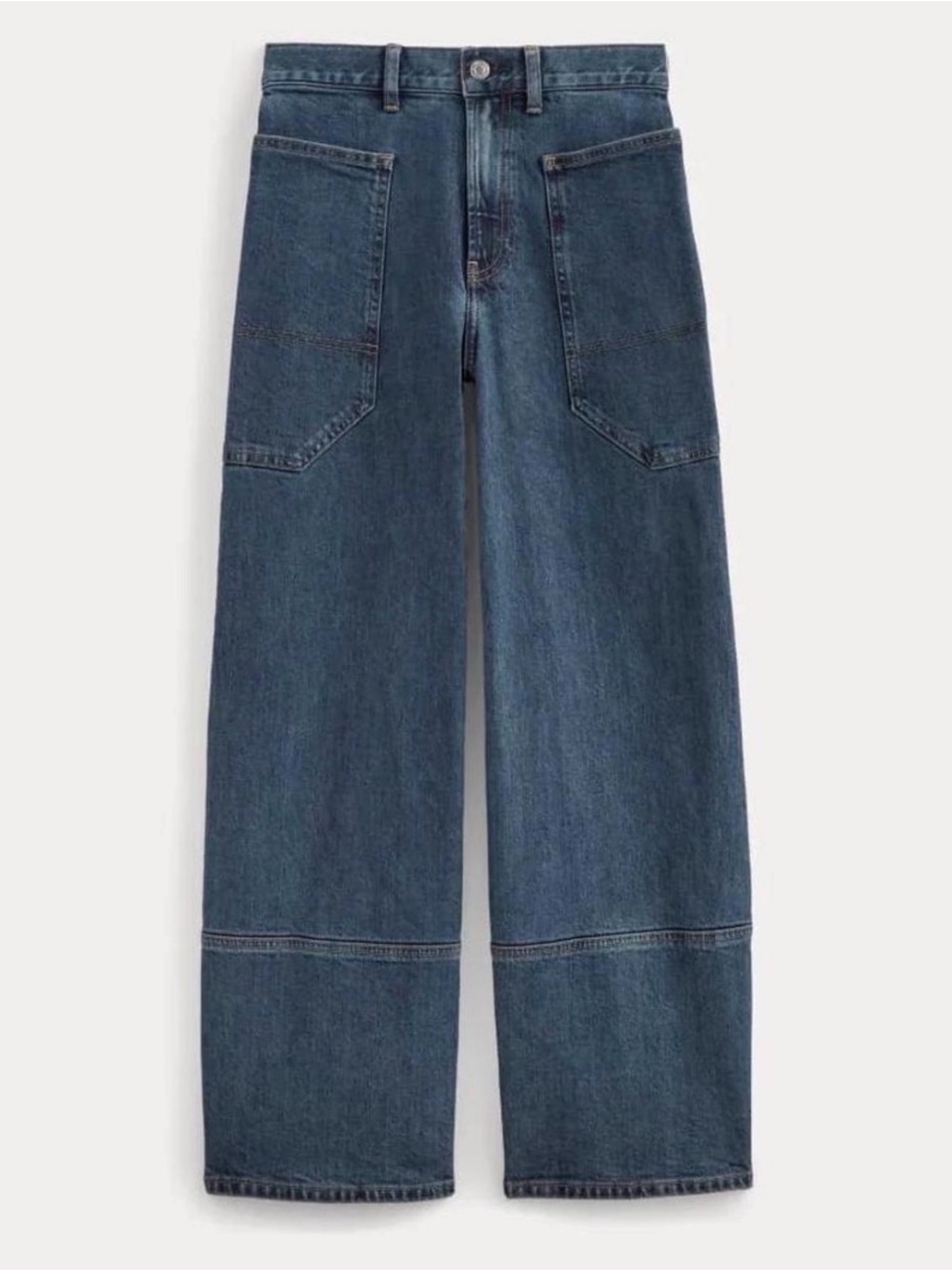 Everlane Relaxed Wide-Leg Denim in Dark Blue